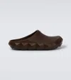 Valentino Roman Stud Turtle Clogs In Brown