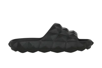 Pre-owned Valentino Garavani Valentino Roman Stud Turtle Slide Sandal Black (women's)