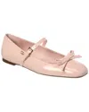 Valentino Romance Bow Patent Ballet Flat In Pink