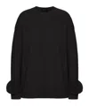 Valentino Regular Fit Wool Jersey Sweater In Black
