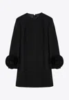 Valentino Women's Double Compact Drill Mini Dress In Black