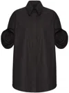 Valentino Bluse Aus Compact Popeline Frau Schwarz 40 In Schwarz