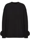 Valentino Regular Fit Wool Jersey Sweater In Schwarz