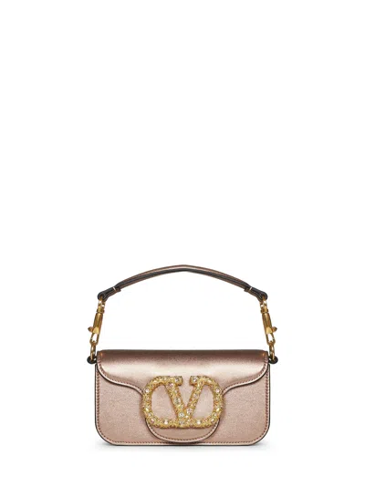 Valentino Garavani Rose Cannelle Locò Small Shoulder Bag In White