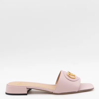 Valentino Garavani Rose Leather Flat In Water Rose