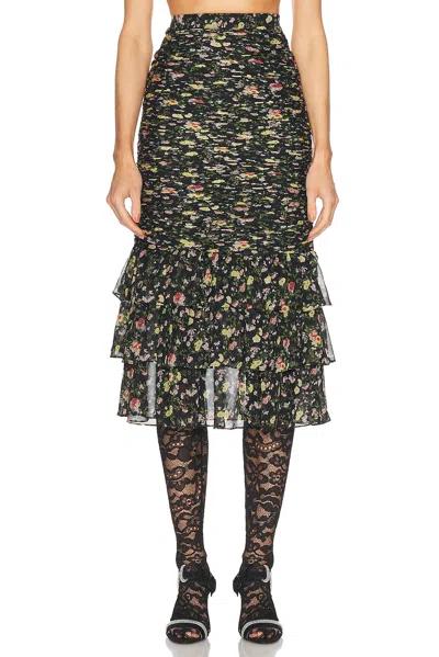 VALENTINO ROSE RAMPAGE FLORAL SKIRT