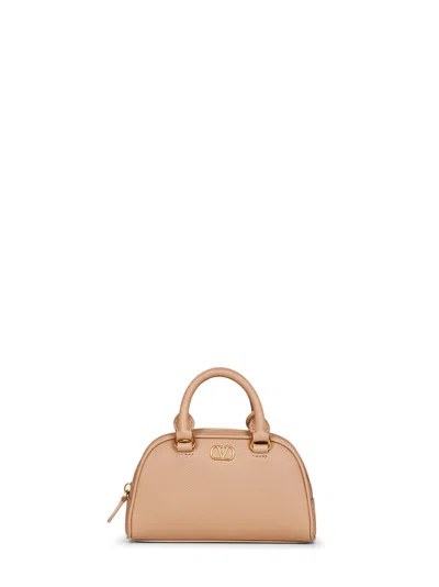 Valentino Garavani Rose Sand Vlogo Signature Mini Dome Bag