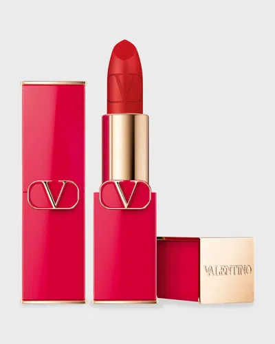 Valentino Rosso Matte  Refillable Lipstick In 211a