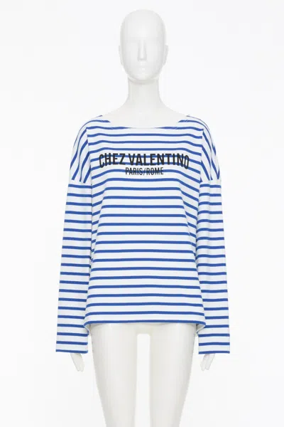 VALENTINO VALENTINO STRIPED CREWNECK TOP