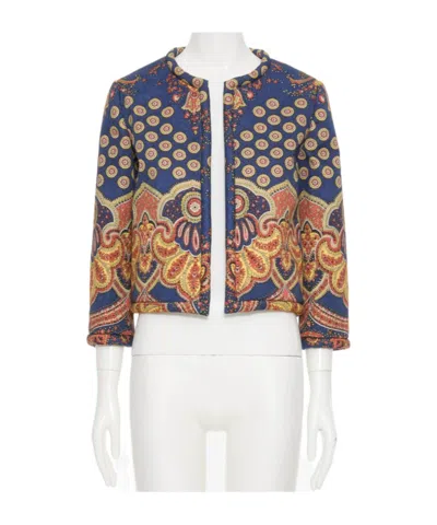 VALENTINO VALENTINO ALL-OVER PATTERNED CREWNECK JACKET