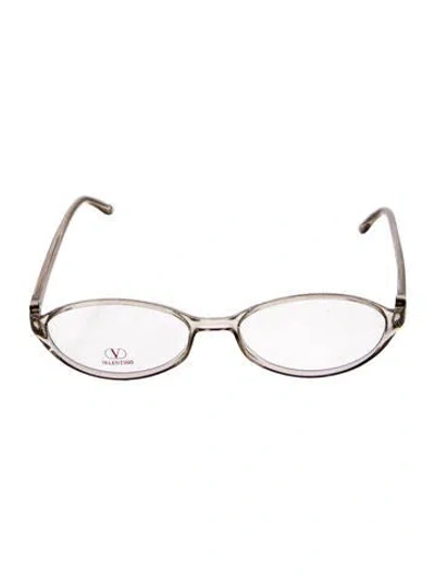 Pre-owned Valentino Garavani Round Eyeglasses In Neutrals