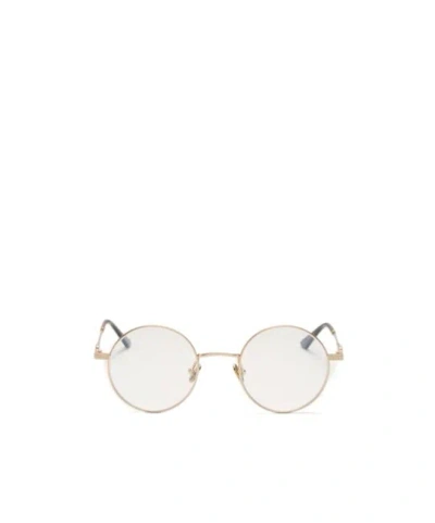 Valentino Garavani Round Glasses In Golden