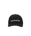 Valentino Chez  Cotton Baseball Cap With Embroidery In Black