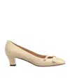 Valentino Bowow 45 Croc-effect Leather Pumps In Nude