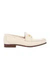 Valentino Round Head Loafer Shoes In White