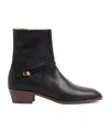 Valentino Garavani Man Ankle Boots Black Size 12 Leather In Black