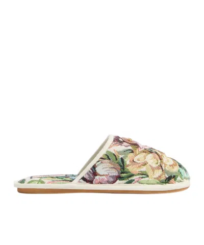 Valentino Garavani Round Head Slippers In Multicolor