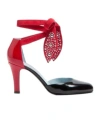 Valentino Garavani Foliefoliage Sandal With Color-block Design And Beaded Accents In Black/pure Red