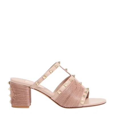 Valentino Garavani Round-headed High-heeled Sandals In Nude