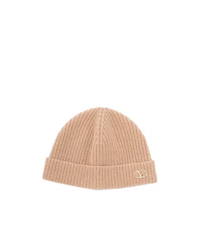 VALENTINO GARAVANI VLOGO RIBBED BEANIE
