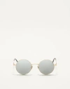 Valentino Full Frame Sunglasses In Gold/silver