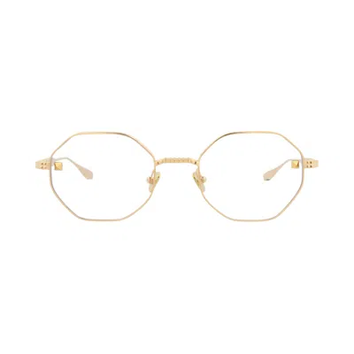 Pre-owned Valentino Garavani Valentino Round Metal Optical Frames 'gold/transparent' | Women's Size Onesize