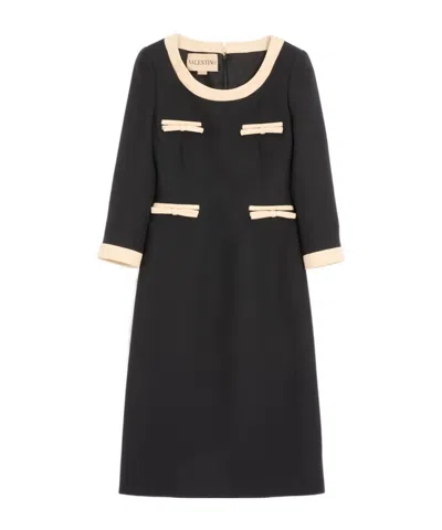 Valentino Round Neck Dress In Black