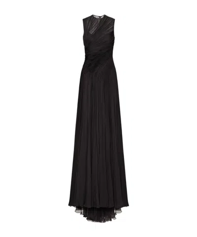 Valentino Round-neck Dress In Black