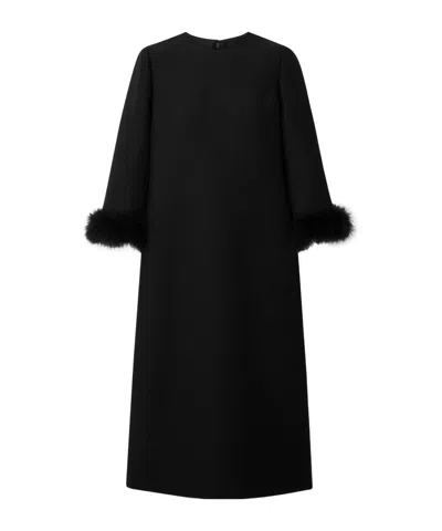 Valentino Round Neck Dress In Black