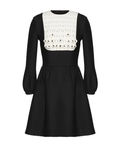 Valentino Round Neck Dress In Black