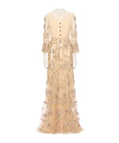 Valentino Round-neck Dress In Neutral