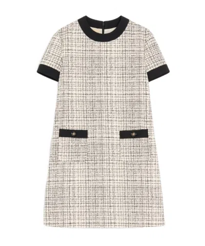Valentino Round Neck Short Sleeve Dress In Multi