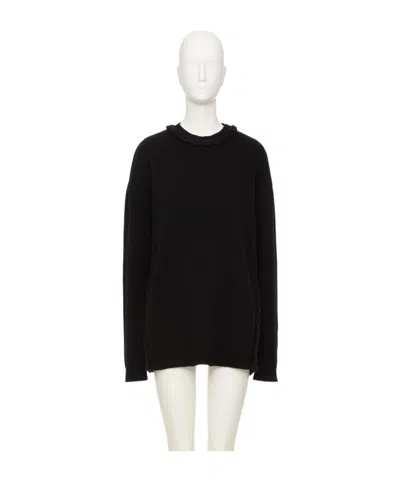 Valentino Round Neck Sweater In Black