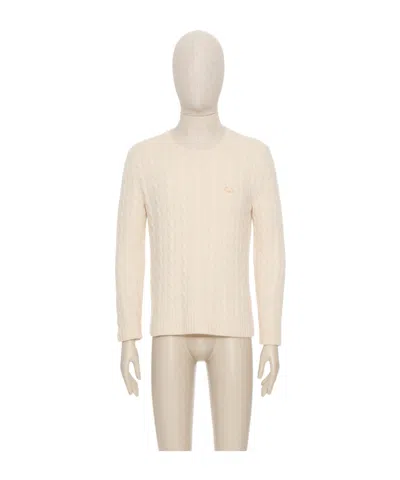 Valentino Round Neck Sweater In Nude