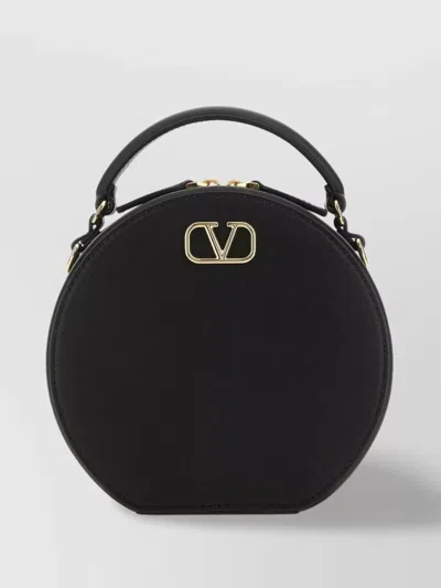 Valentino Garavani Round Shape Top Handle Crossbody Bag In Burgundy