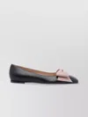 Valentino Round Toe Ballerina Shoes With Bow Detail In Black