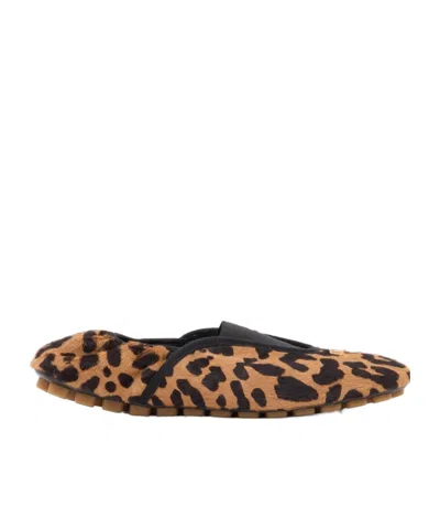 Valentino Garavani Rhytmika Ballerina In Haircalf With Fauve Eclat Print In Multi
