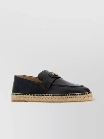 Valentino Garavani Leisure Flows Suede Espadrilles In Black