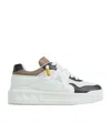 Valentino One Stud Xl Low-cut Casual Shoes In White