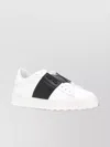 Valentino Round Toe Low-top Sneakers With Calfskin Band