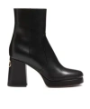 Valentino Garavani Fawcette Platform Ankle Boot In Calfskin 90mm Woman Black 42 In Black