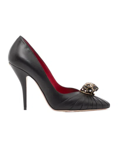 Valentino Garavani Valentino Panther Pointed Toe Pump In Black