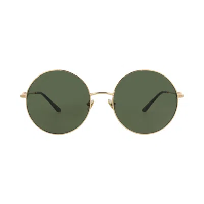 Pre-owned Valentino Round-frame Acetate Sunglasses 'gold/green' | Men's Size Onesize