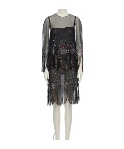 Valentino Round-neck Dress In Orange