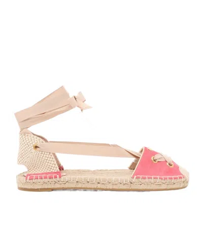 Valentino Garavani Round-toe Flat Sandals In Pink