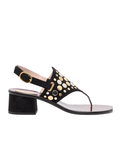 Valentino Garavani Round-toe High-heeled Sandals In Black