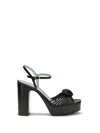 Valentino Garavani Sandal Royal Platform Sandal In Kidskin 115mm Woman Black 40.5 In Black