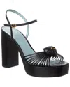 Valentino Garavani Sandal Royal Platform Sandal In Kidskin 115mm Woman Black 40.5 In Black