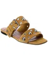 Valentino Nellcote Stud-embellished Suede Sliders In Brown