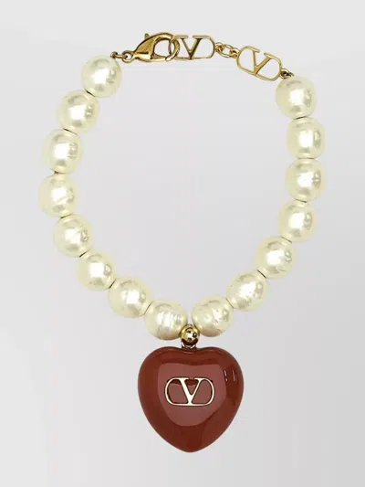 Valentino Garavani Royal Heart Pearl Bracelet